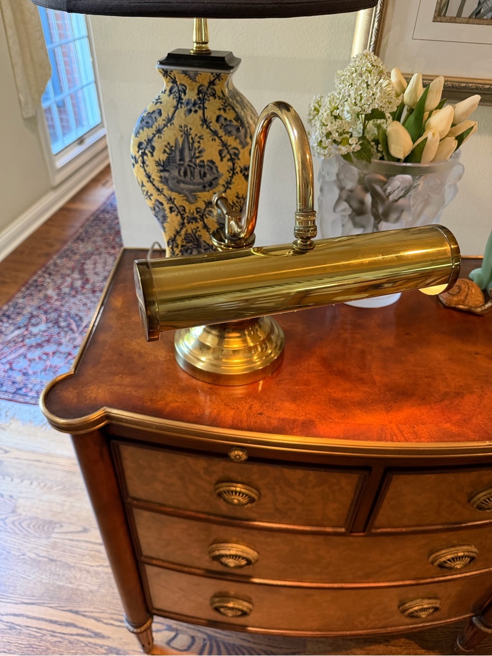 Brass Bankers Desk Lamp / Piano Lamp - Gold - Picture 5 of 7
